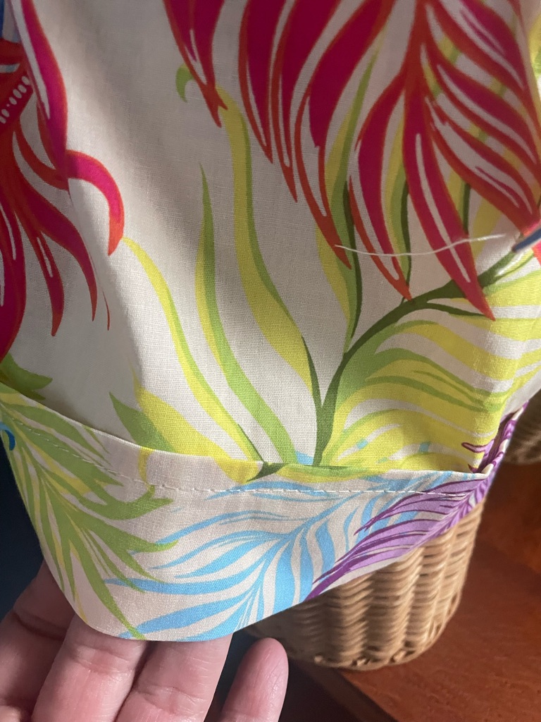 New Look Paper Bag Shorts Cotton Tropical Multi Colored Print Size Medium — image 3 of 8